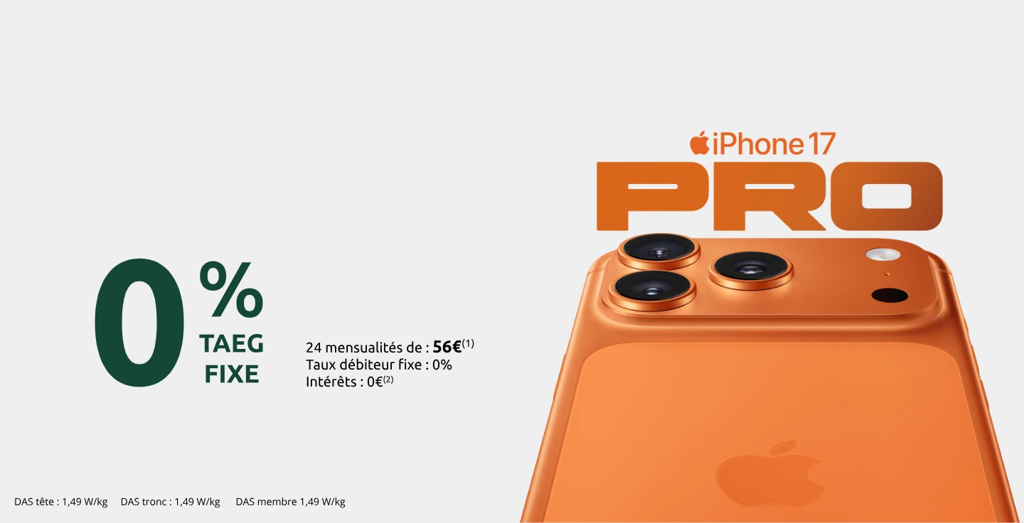 0% TAEG FIXE, 24 mensualités de 52€*, Taux défiteur fixe 0%, Interets 0€